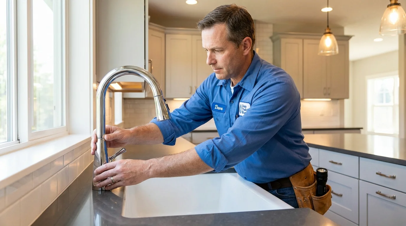 Kitchen faucet installation by Johns Plumbing LLC in Amory