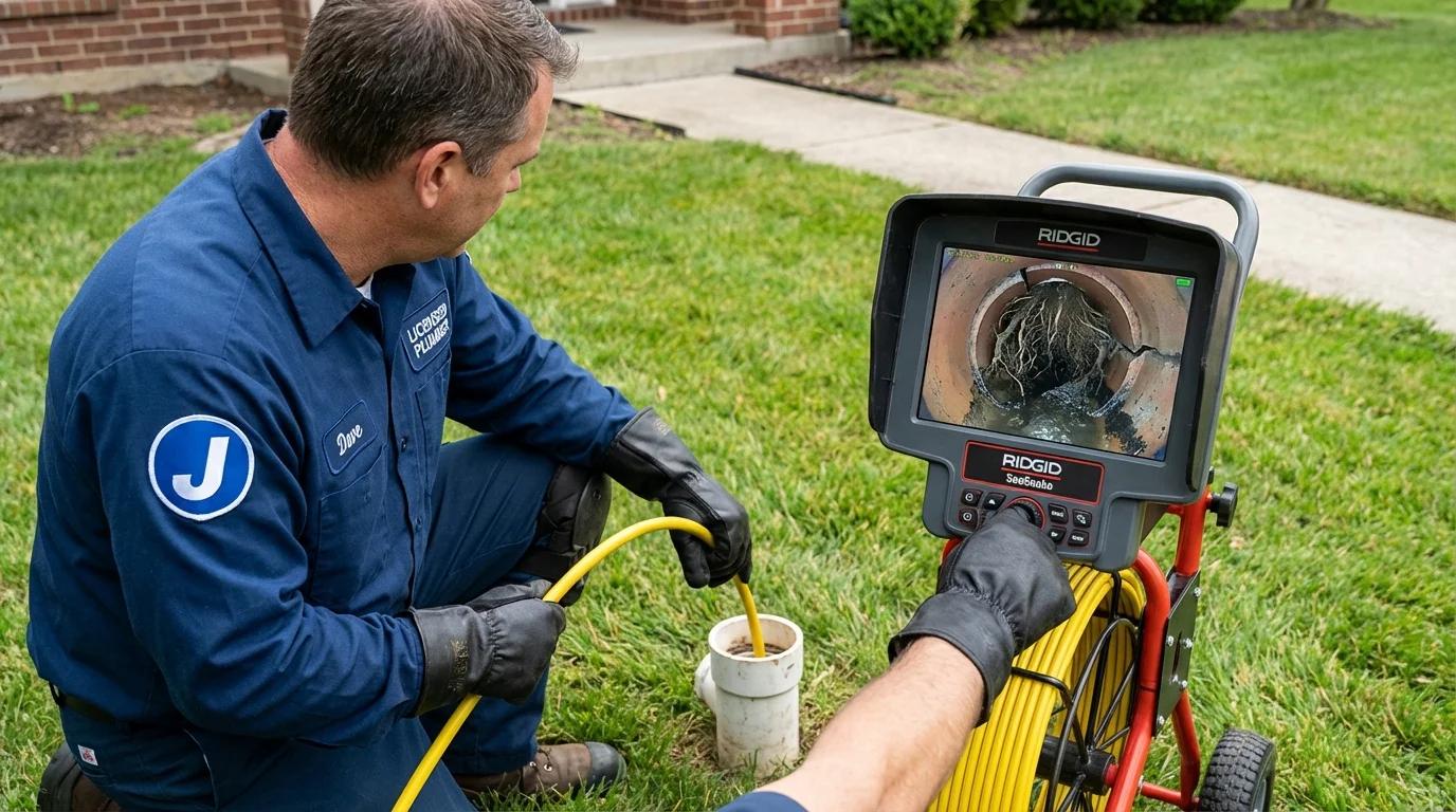 Sewer camera inspection being performed by Johns Plumbing LLC in Amory